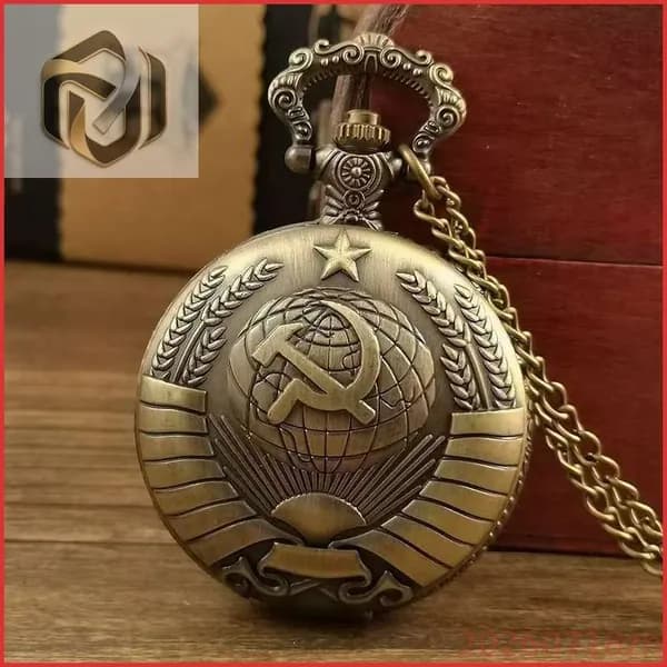 Винтажный карманные часы в советском стиле, памятный подарок с гравировкой СССР, ретро стиль