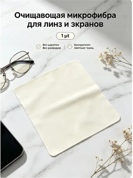 Очищающая микрофибра для линз и экранов