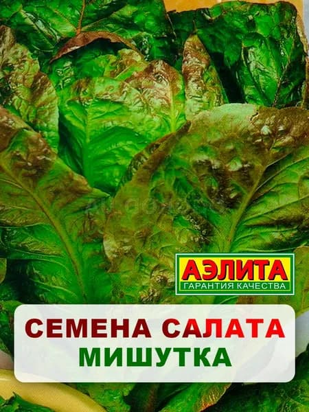 Семена салат "Мишутка", 0,5 г, для дома, дачи и огорода, салат из семян, в открытый грунт