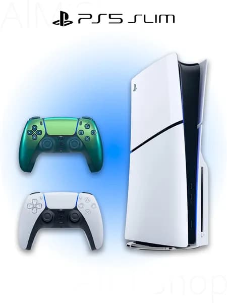 Игровая приставка Sony PlayStation 5 Slim с дисководом + 2 геймпад (зеленый, Chroma Teal)