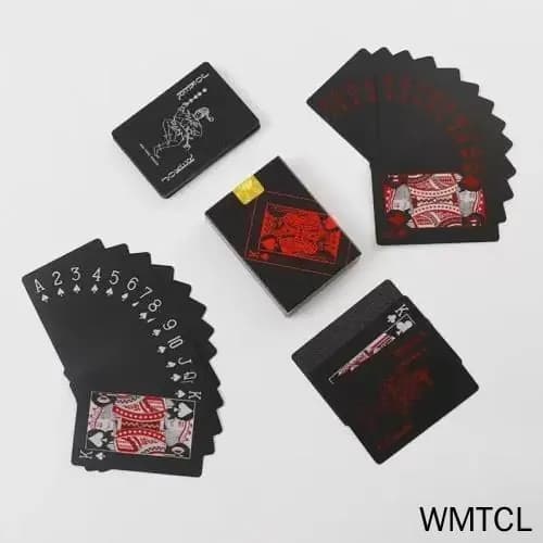 Покерные карты 54 штуки из пластика для семейных игр и магии, яркий дизайн, не ломаются
