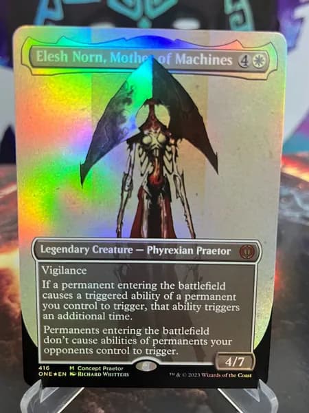 Магия сбора прокси-карт MTG PROXY CARDSВысококачественные нефольговые карты Elesh Norn, Mother of Machines #416 foil