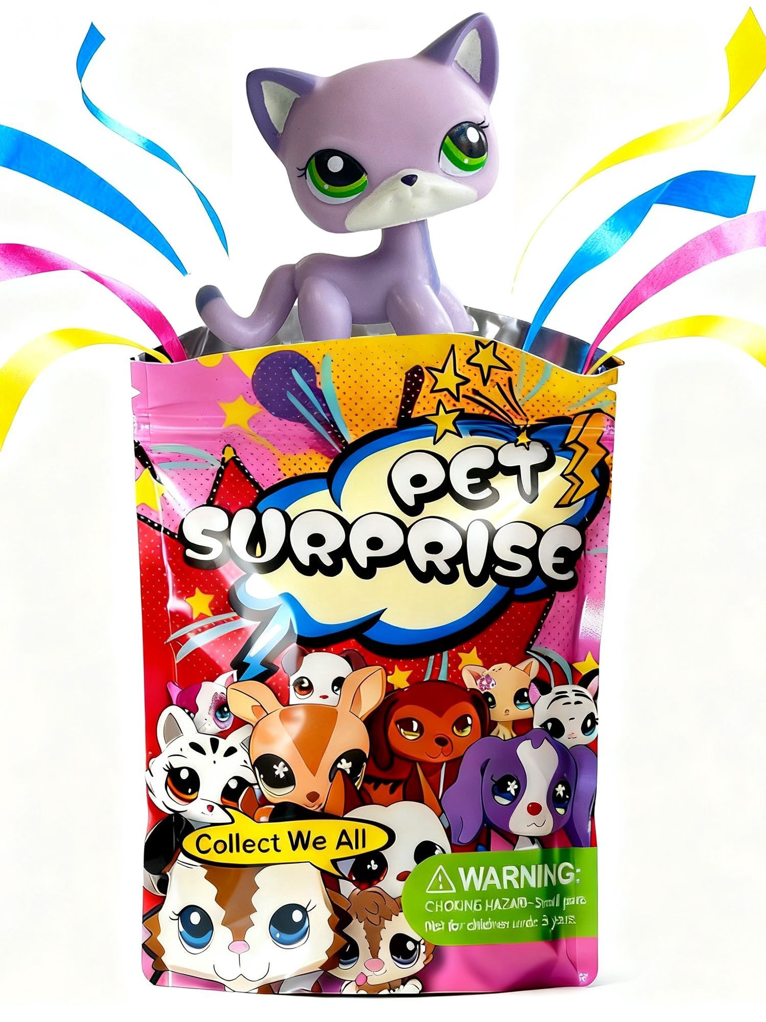 Pet Shop #2094,лпс игрушки,Короткошерстная кошка,подарок для девочки(С упаковочным пакетом)