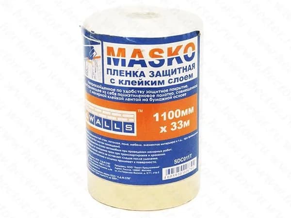 Пленка 1100мм*33 м, 9 мк защит строит с клейким слоем