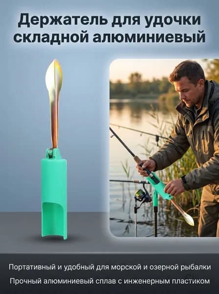 Складной портативный держатель для удочки на морскую рыбалку