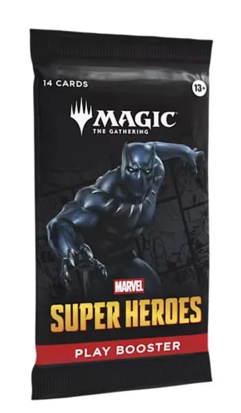 Один пакет Magic: The Gathering Marvel Super Heroes Play Booster, бустер со случайной обложкой