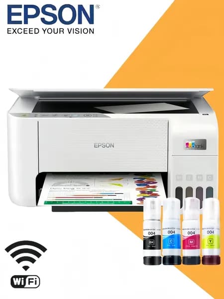 Epson МФУ Струйное L3256., A4, Wi-Fi, белый, черно-серый