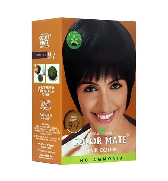 Краска для волос Color Mate без аммиака, цвет Светло-Коричневый Тон 9.7, 5шт. х 15г
