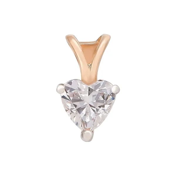 Подвес с фианитом из красного золота 375 пробы 585GOLD