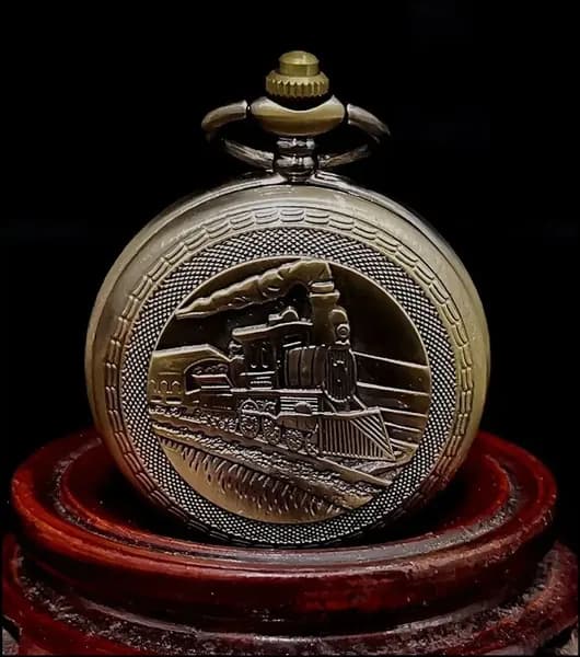 Механические карманные часы с двойным открыванием, качественный ретродизайн yuexiang02