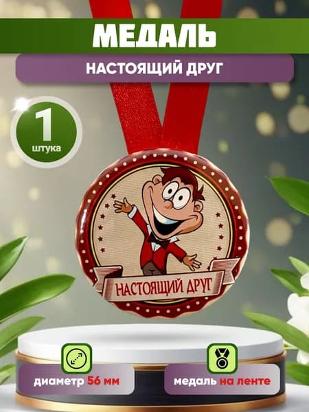 Медаль подарочная "Настоящий друг"