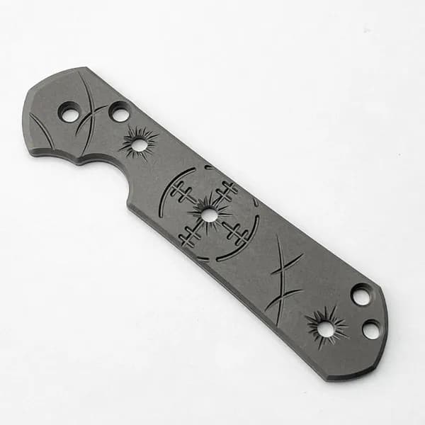 Титановые декоративные накладки на рукоять складного ножа Sebenza 21, комплект из 1 штуки