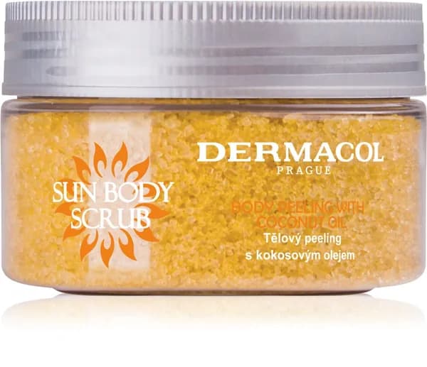 Dermacol Sun - сахарный скраб для тела с блестящими частичками / 200 g
