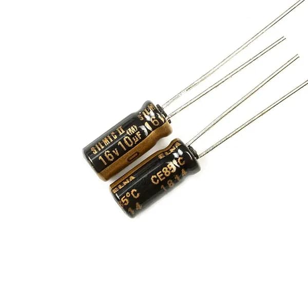 2 шт., ELNA Silmic II Аудио HIFI Конденсатор электролитический 16В-10мкФ (10uF-16V, 5x11мм)