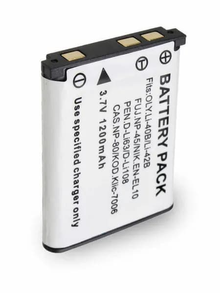 Аккумулятор для фотоаппарата Олимпус D-Li63, EN-EL10, Li-42B, Li-40B, 3.7V, 1200mAh