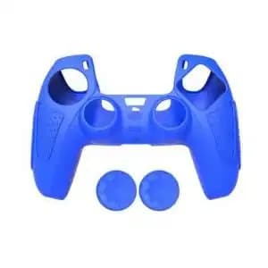 силиконовый защитный чехол Guardian Edition для контроллера PS5 DualSense Edge, антискользящий эргономичный мягкий кейс с насадками на стики, синий, защита и комфорт для игр