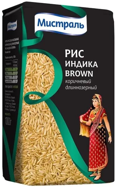Мистраль Рис Индика Brown, 450г