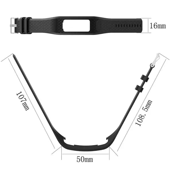 Заменяемый силиконовый ремешок для Garmin vivofit 1 и 2, чёрный, большой размер