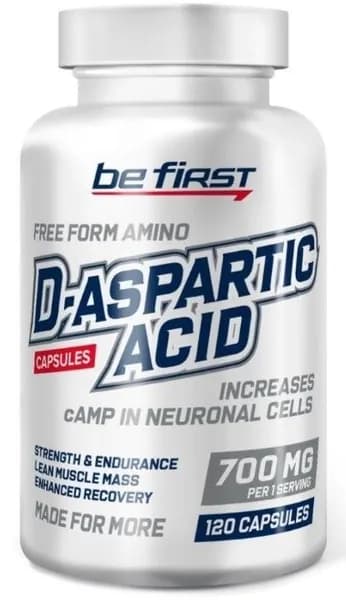 Д-аспарагиновая кислота мега нейромедиатор DAA 700 мг Be First D-Aspartic Acid mega capsules 120 капсул