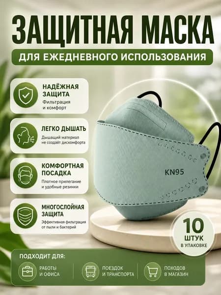Респиратор профессиональный, FFP3, размер 8, 10 шт.