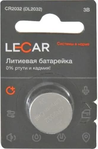 LADA Батарейка CR2032, Li (литиевый) тип, 3 В, 1 шт