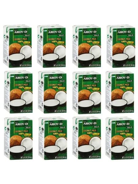 Молоко кокосовое Aroy-D Original 19%, 250 мл 12 пачек