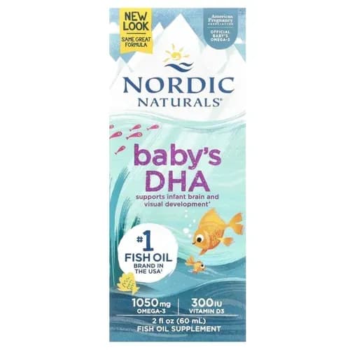 Nordic Naturals, Оmega-3+D3 для детей с рождения/омега-3 DHA 485мг+д3 300ед, 60мл