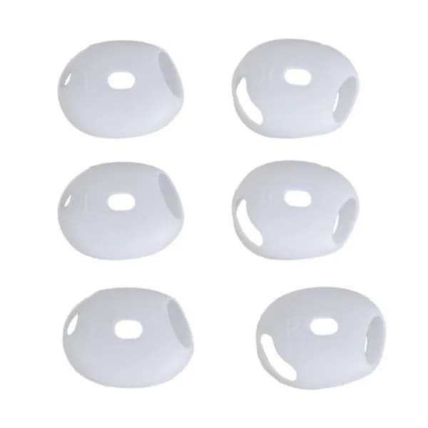 (3 пары) Тонкие силиконовые амбушюры для AirPods 4, белые