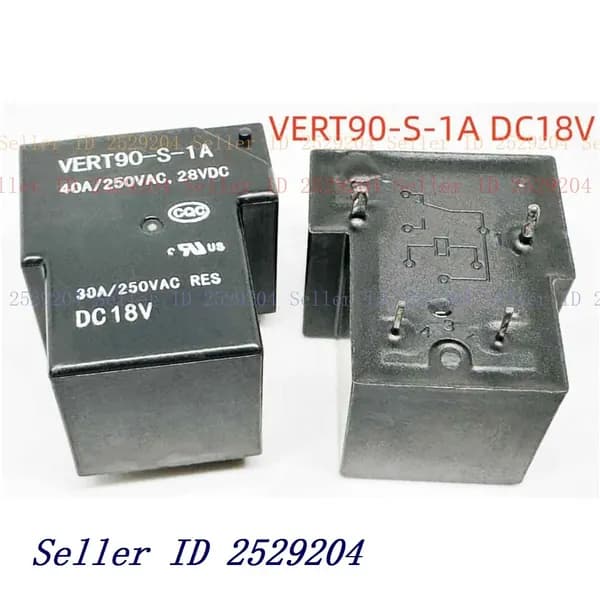 реле DIP4 40A VERT90-S-1A DC18V T90A4-18V