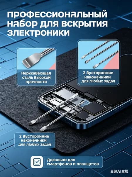 Набор лопаток для ремонта телефонов и планшетов, металлический спаджер для вскрытия корпусов электроники, инструменты для разборки смартфонов из нержавеющей стали, комплект шпателей