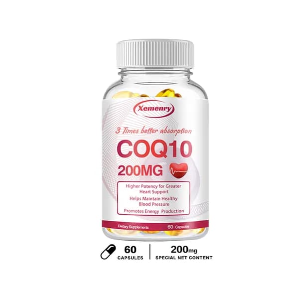 Биологически активная добавка Xemenry High-Absorption Coenzyme Q10 разработана для поддержания здоровья сердца, стимулирования выработки клеточной энергии и обеспечения антиоксидантной защиты.