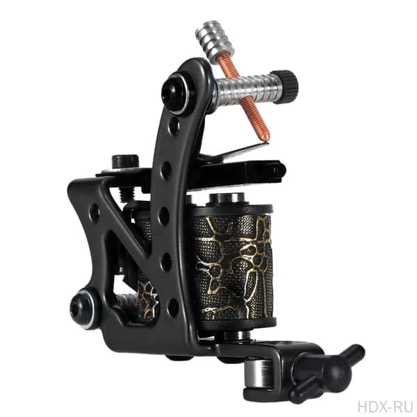 Тату-машина профессиональная для татуировки Shader & Liner Body Tattoo Machine черного цвета, модель 8413, материал железо, скорость вращения 6000rpm, напряжение запуска 5V, рабочее