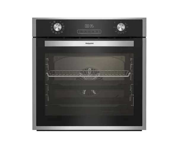 Духовой шкаф электрический встраиваемый Hotpoint HFE9 1234 JC IX, 72 л, 12 режимов (гриль, конвекция), очистка паром, тройное стекло, электронный таймер, блокировка от детей, класс A