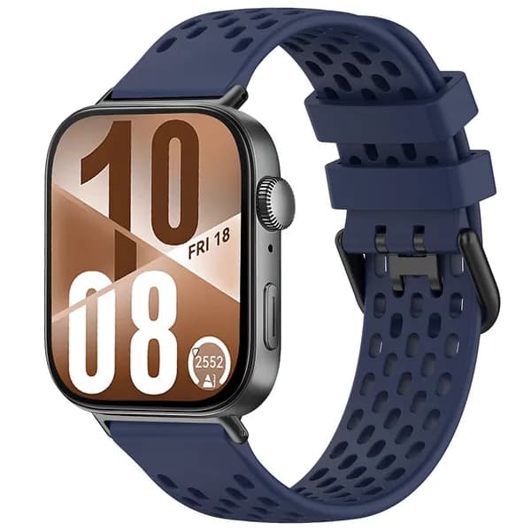 Мягкий силиконовый ремешок, подходит для Huawei Watch Fit3/Fit4/Fit4 Pro. Имеет двухрядную застежку, обеспечивающую водонепроницаемость и воздухопроницаемость. Универсальный ремешок.