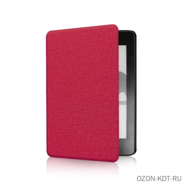 Чехол из ткани и ПВХ для Kindle 10 поколения 2019 года и совместимых моделей, представленный в розовом, черном, оранжевом, золотом, озерно-голубом, небесно-голубом и красном цветах