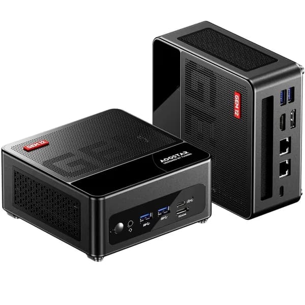 AOOSTAR Мини-ПК AOOSTAR GEM12 1 x OCULINK/ USB4(PD|8K@60Hz)/1 x HDMI2.1/1 xDP 1.4, 2X 2.5G RJ45 (AMD Ryzen 7 8845HS, RAM Отсутствует, AMD Radeon 780M, Windows 11 Pro), AOOSTAR GEM12 8845HS, черный