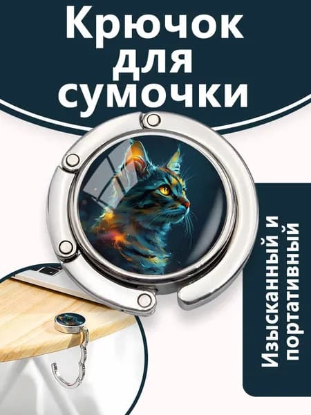 Портативные магнитные металлические мультяшные декоративные крючки с рисунком котенка для мужчин и женщин, используемые для подвешивания рюкзаков, курьерских сумок, одежды и т.д. к столу и гардеробу.