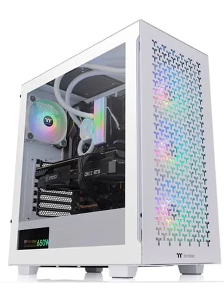 Компьютерный корпус Thermaltake V350 TG ARGB AIR CA-1S3-00M6WN-03 белый, ATX / Micro-ATX / Mini-ITX, стеклянная боковая панель, USB Type-C, поддержка видеокарт до 390 мм, без блока питания