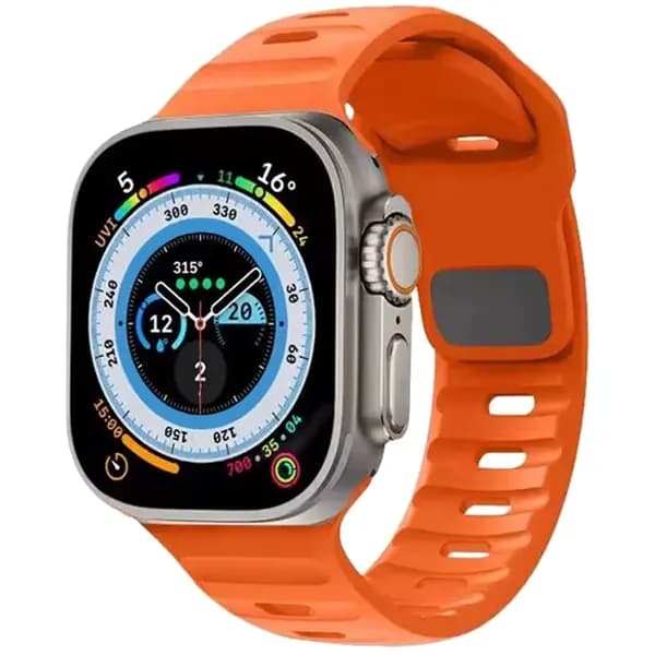 Спортивный ремешок для Apple Watch ремешок Ultra-2 49 мм 45 мм 40 мм 44 мм 41 мм 42 44 45 мм Силиконовый браслет iWatch Series 9 8 7 6 SE 5 4 3. Часы для бега, цифровые часы, умные часы