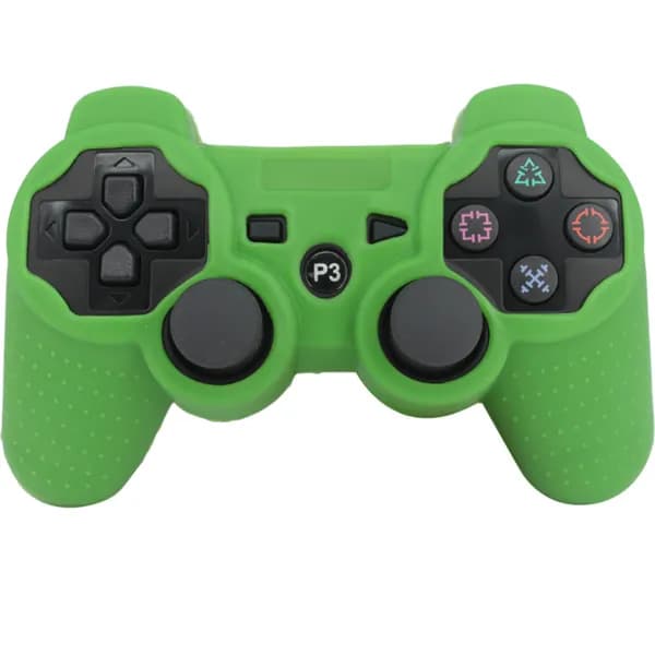 Силиконовый Чехол для Геймпада PS3 - 100% Защита джойстика Playstation 3 от любых повреждений и царапин - Специальная Anti-Slip текстура предотвращает скольжение контроллера в ваших руках: Зеленый (Green)
