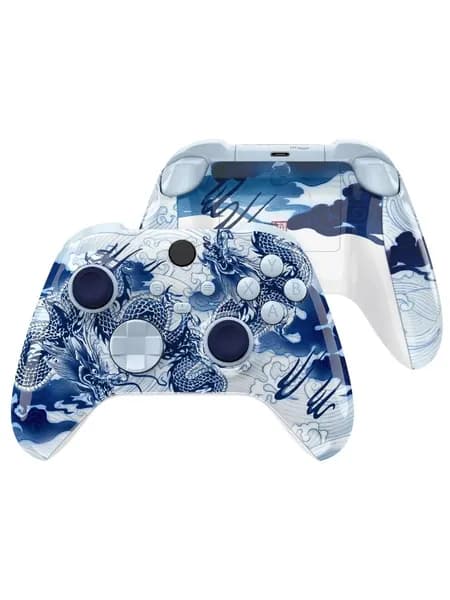 полный набор корпусов и кнопок для Xbox Series X/S, дизайн Porcelain Dragon, сменные боковые рельсы, накладки, передняя и задняя панель, улучшенная защита и комфорт, без контроллера H86