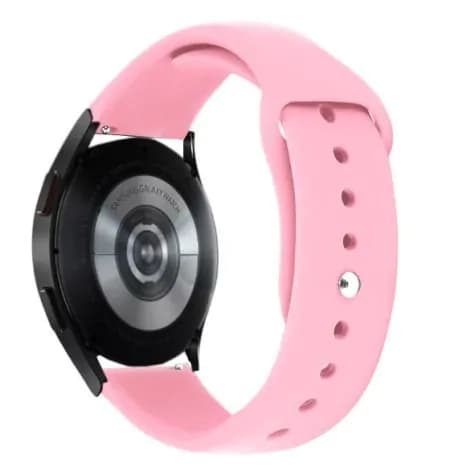 Универсальный силиконовый ремешок для Samsung Galaxy Watch, Gear Sport, Huawei Watch, Honor, Xiaomi Amazfit и Garmin(Silikone Strap) Sport Band / Спортивный браслет для умных смарт-часов / Сменный ремешок для часов / ШИРИНА 20 мм / РОЗОВЫЙ.