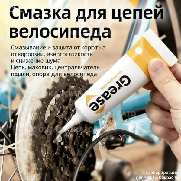 Смазка для велосипедной цепи, консистентная водостойкая грязерастворяющая грязевытесняющая и снижение шума, температура использования -20 до 120 град., GREASE HIGH PERFORMANGE, 10 гр.