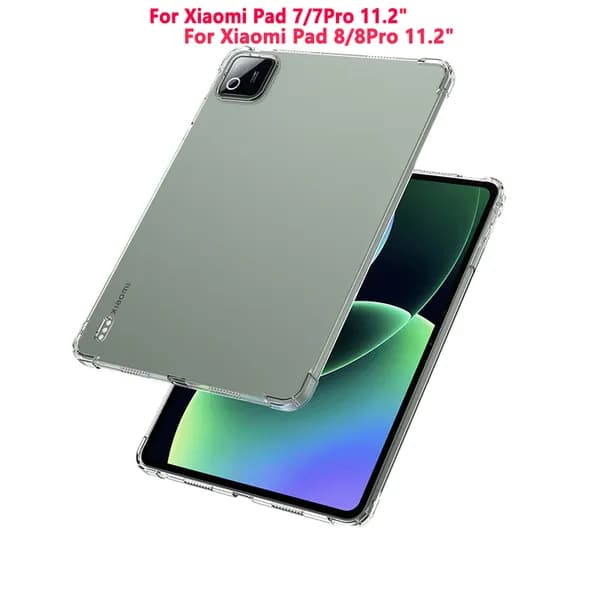 Прозрачный чехол для Xiaomi Pad 7 11.2", Совместимость Mi Pad 7 Pro 11.2 дюйма, Xiaomi Pad 8/8 Pro 11.2 дюйма с антиударным аэроамбушюром, силиконовая мягкая TPU-оболочка для планшетов