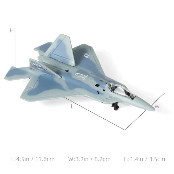 Мини-модель самолета YF 22 Raptor (11,5 см), точная копия военного самолета, мини-дисплей истребителя, коллекционный подарок для любителей авиации, декор стола, идеальный подарок на все времена (Хэлло