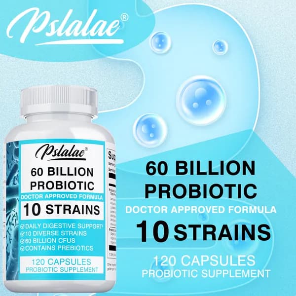 Биологически активная добавка Pslalae 60 Billion Probiotic предназначена для поддержания здоровья пищеварительной системы, сохранения баланса кишечной микробиоты и укрепления иммунной системы.