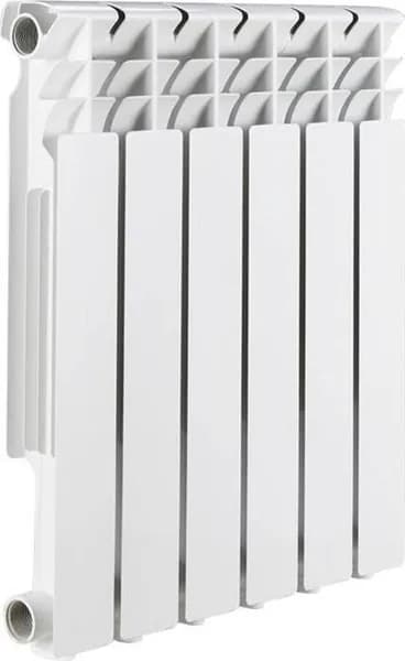 Радиатор отопления ROMMER / Роммер Optima-500 RAL-0210-050010 плоскосекционный, вертикальный, настенный, алюминиевый, белый, 10 секций, теплоотдача 1300Вт, размером 568х770мм / батарея