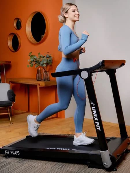 Беговая дорожка для дома UNIX Fit высокотехнологичная / Hi-tech F2 PLUS, складная, бесконтактное управление, пиковая мощность 3 л.с. до 120 кг, скорость 1-16 км/ч, угол наклона 0-15%
