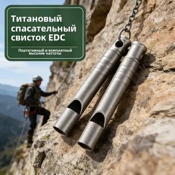 Сверхгромкий свисток из титанового сплава весом всего 7 г используется для выживания, оказания экстренной помощи, дрессировки собак и т.д.-Серая пескоструйная обработка-Старый стиль