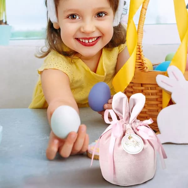 Бархатный мешочек на шнурке: подарочная упаковка для Пасхи, свадьбы, Дня матери или Рождества, 4 цвета на выбор, для украшений, денег и мелких презентов, создает ощущение праздника